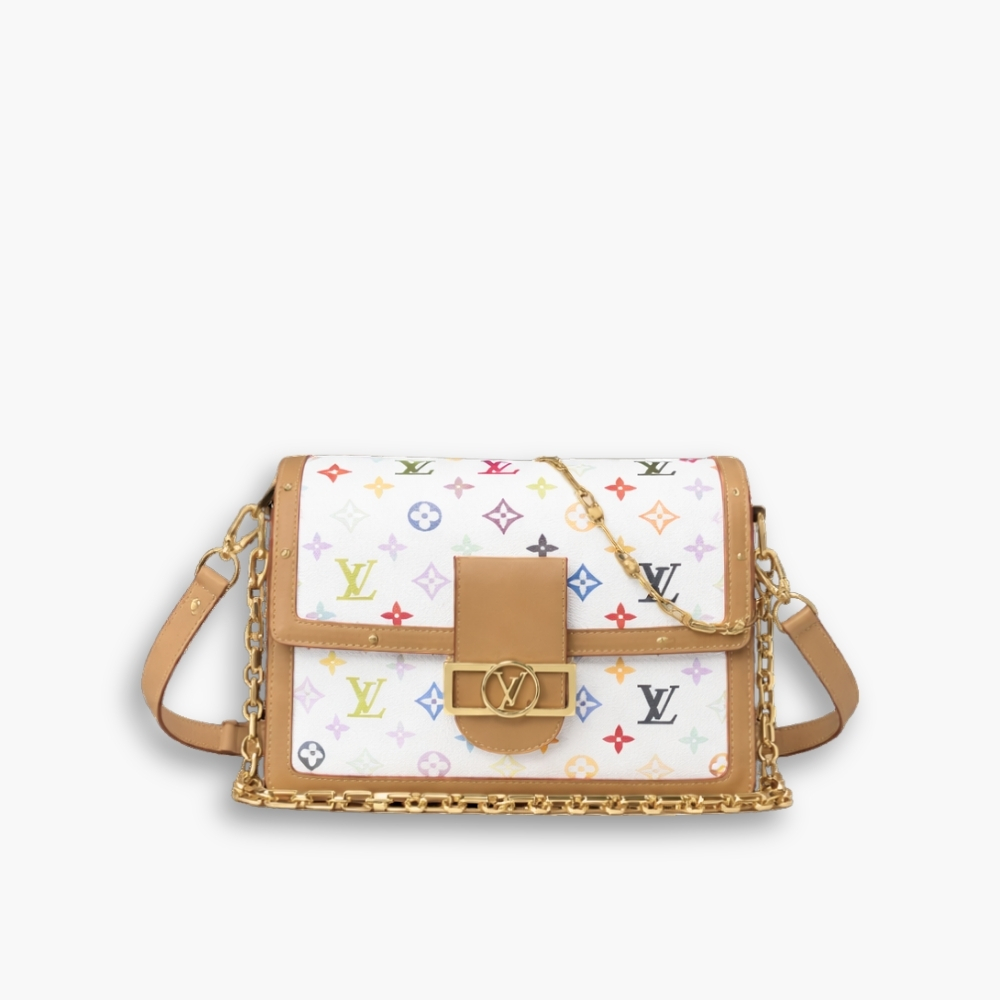 Louis Vuitton x Murakami Dauphine Soft GM Monogram Canvas White 28cm M13255