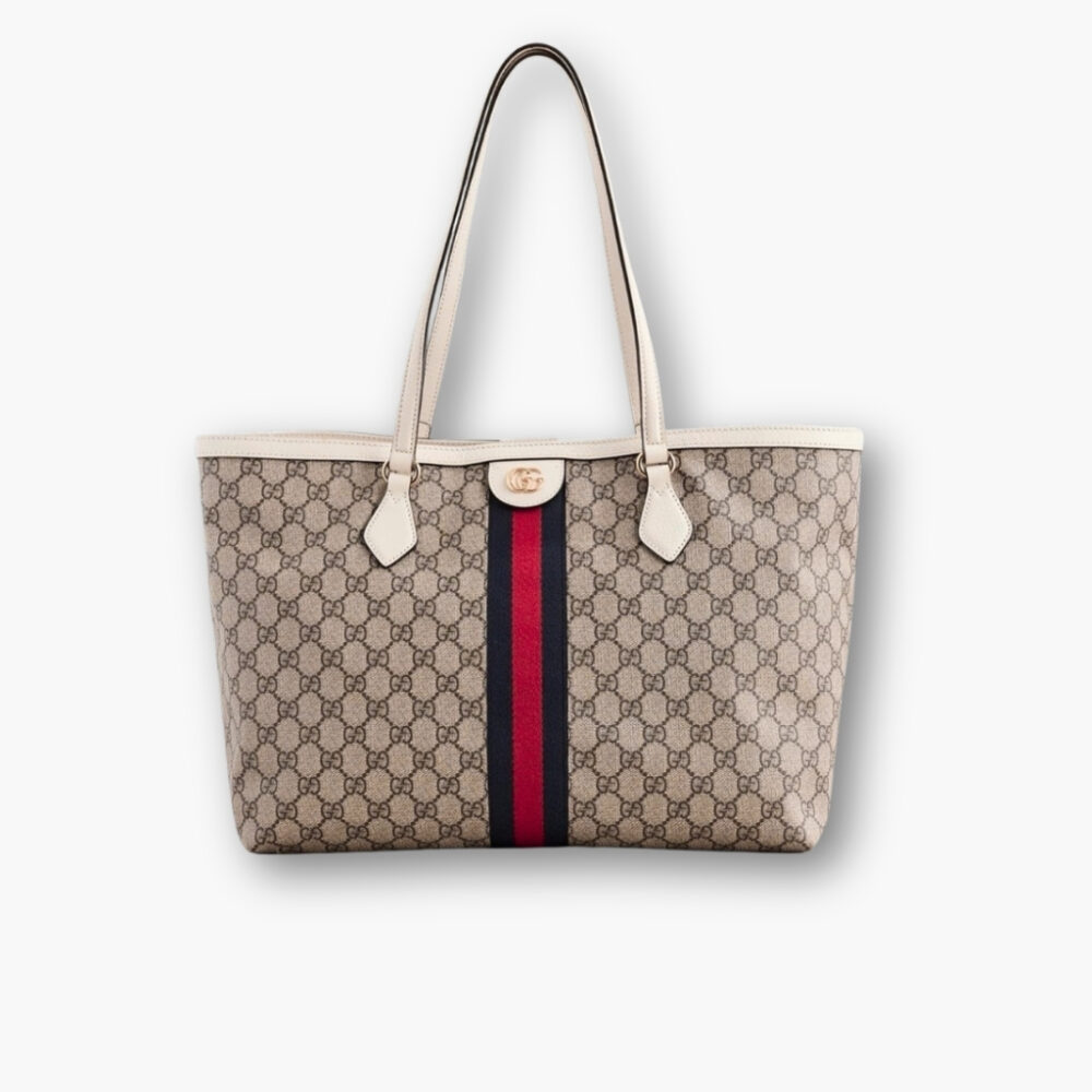 Gucci Ophidia Medium Tote With Web White 38cm 631685 96IWB 9794
