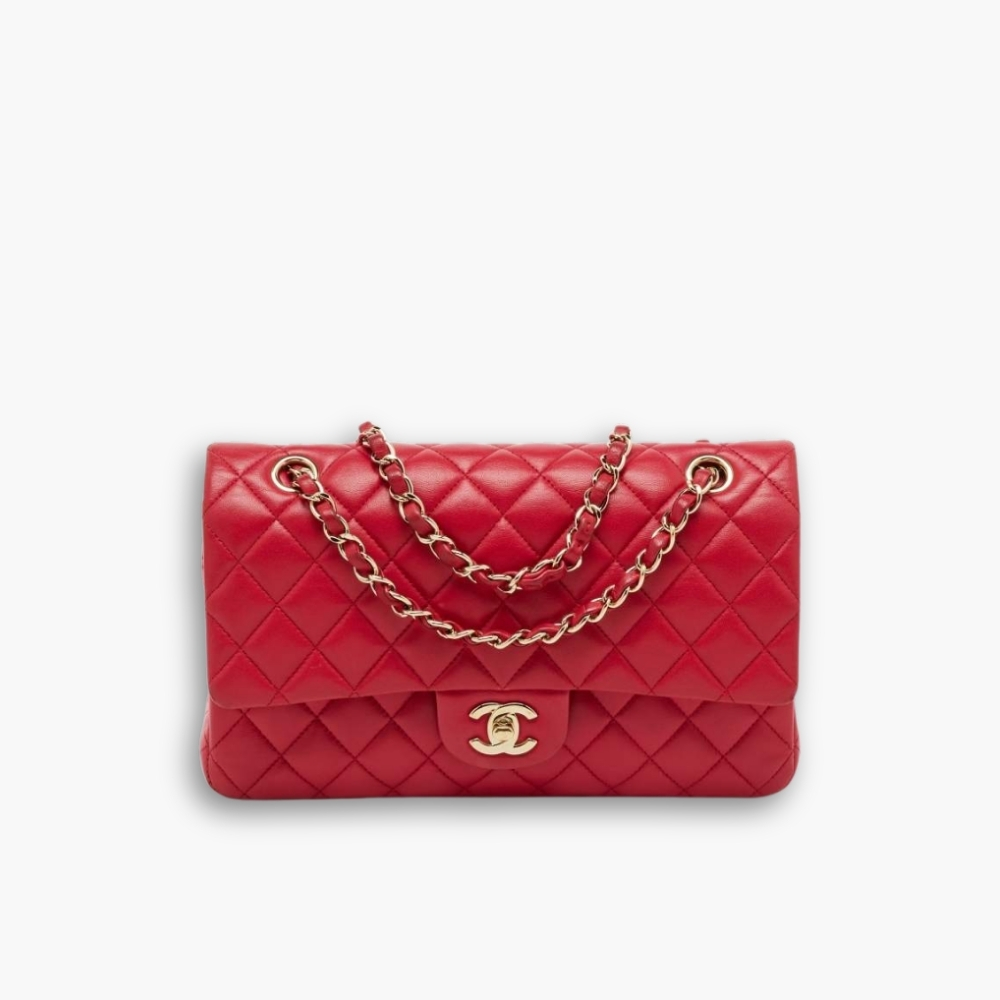 Chanel Classic Handbag Red 25cm A01112