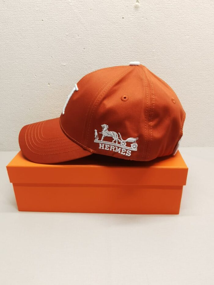 Hermes New Carriage Baseball Cap Orange - Image 2