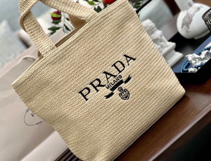 Alternative view of For Ms. Sandra Harris  (Prada Raffia Tote Bag Natural 32cm)