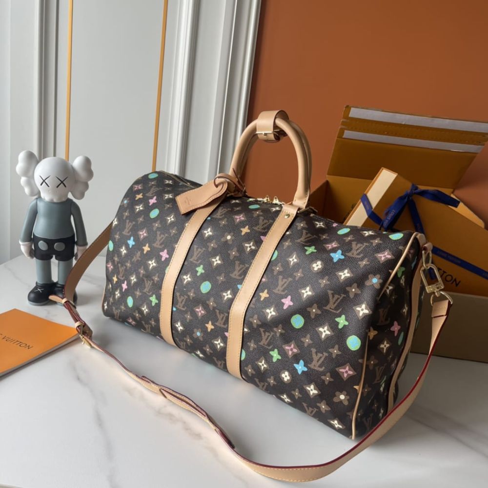Louis Vuitton Keepall Bandoulière 50 Monogram Craggy Chocolate 50cm M24901 - Image 3