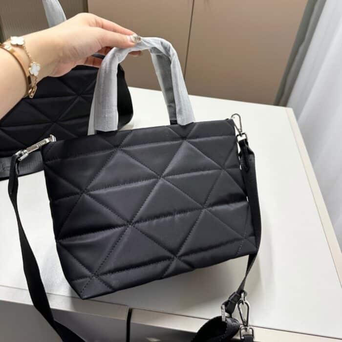 Prada Re Nylon Padded Tote Bag Black 23cm - Image 5