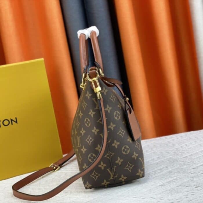 Louis Vuitton V Tote Monogram Canvas Brown 27Cm M43967 - Image 3
