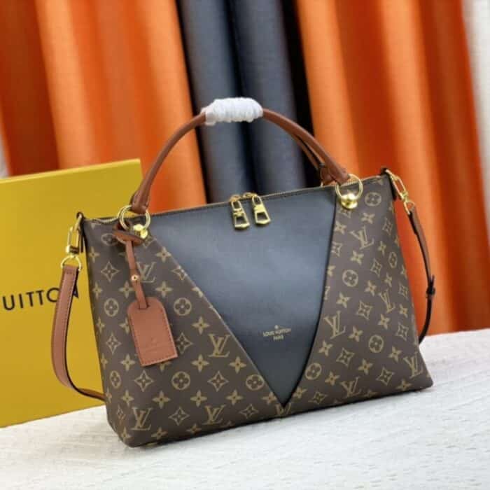 Louis Vuitton V Tote Monogram Canvas Brown 27Cm M43967 - Image 4