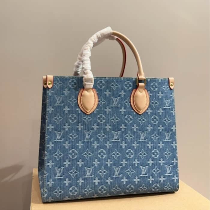 Louis Vuitton New LV Remix Onthego MM Denim Blue 35cm M46871 - Image 2