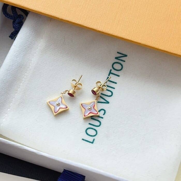 Louis Vuitton Color Blossom BB Star Earrings Red Gold - Image 2