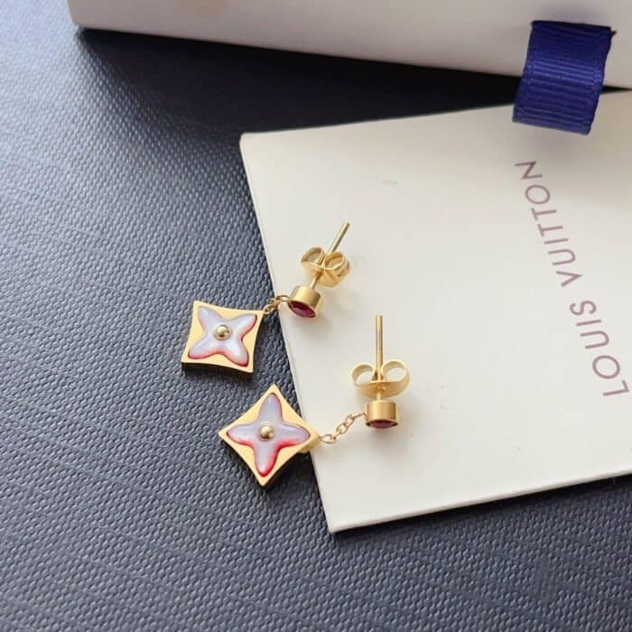 Louis Vuitton Color Blossom BB Star Earrings Red Gold - Image 4
