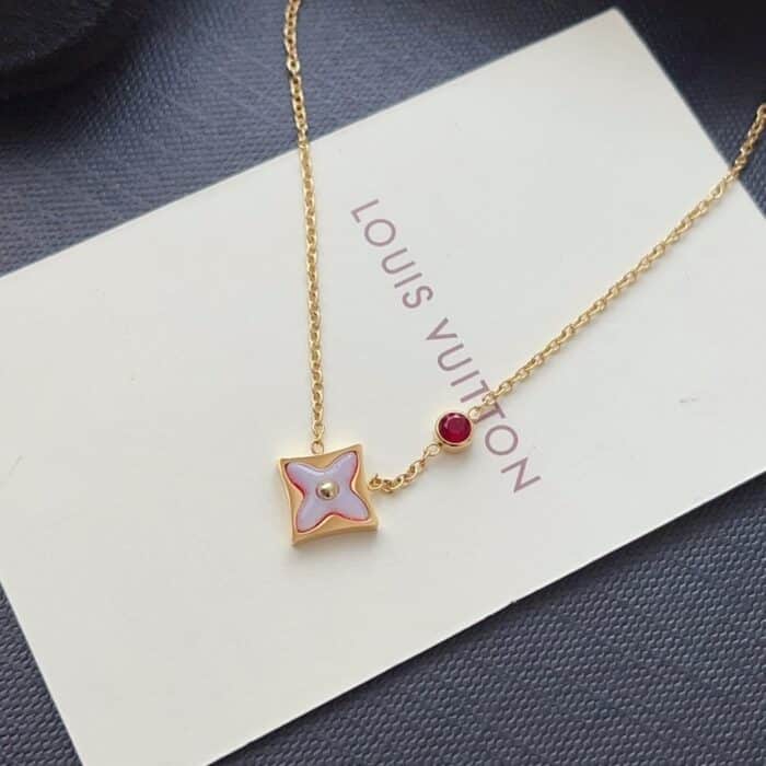 Louis Vuitton Color Blossom BB Star Necklace Red Gold - Image 2