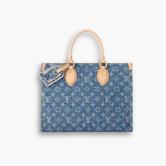 Louis Vuitton New LV Remix Onthego MM Denim Blue 35cm M46871