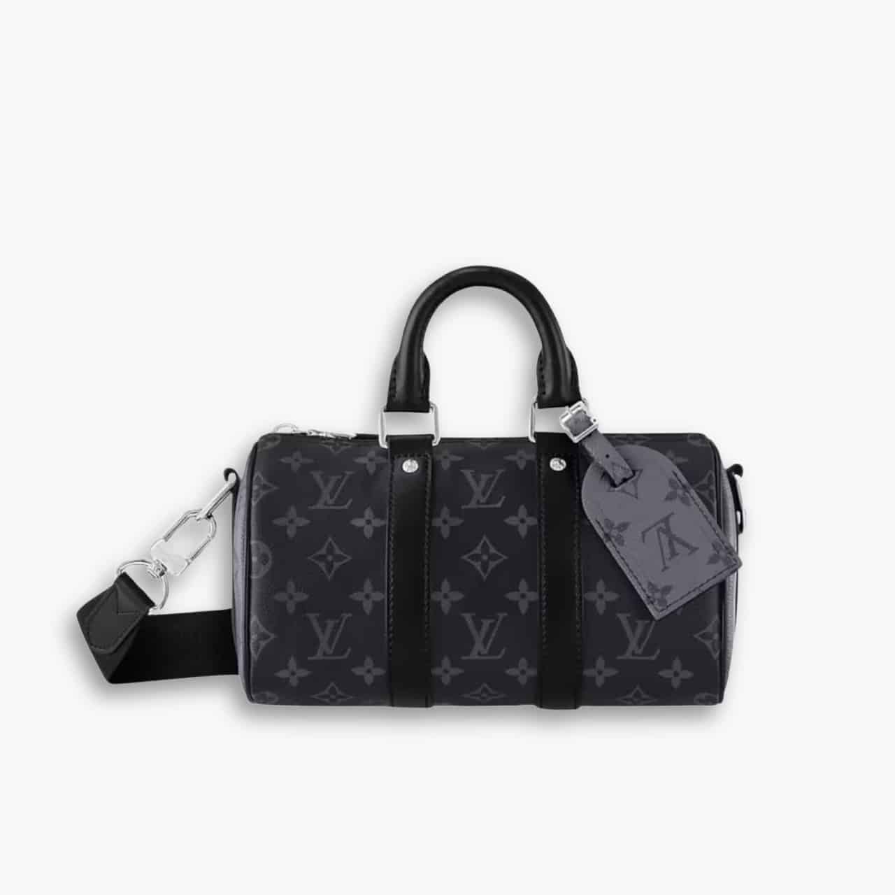 Louis Vuitton Keepall Bandoulière 25 Monogram Eclipse Black 24Cm M46271