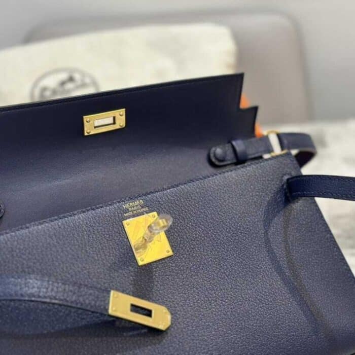 Hermes Kelly Elan Da Madame Sapphire Blue 28Cm - Image 4