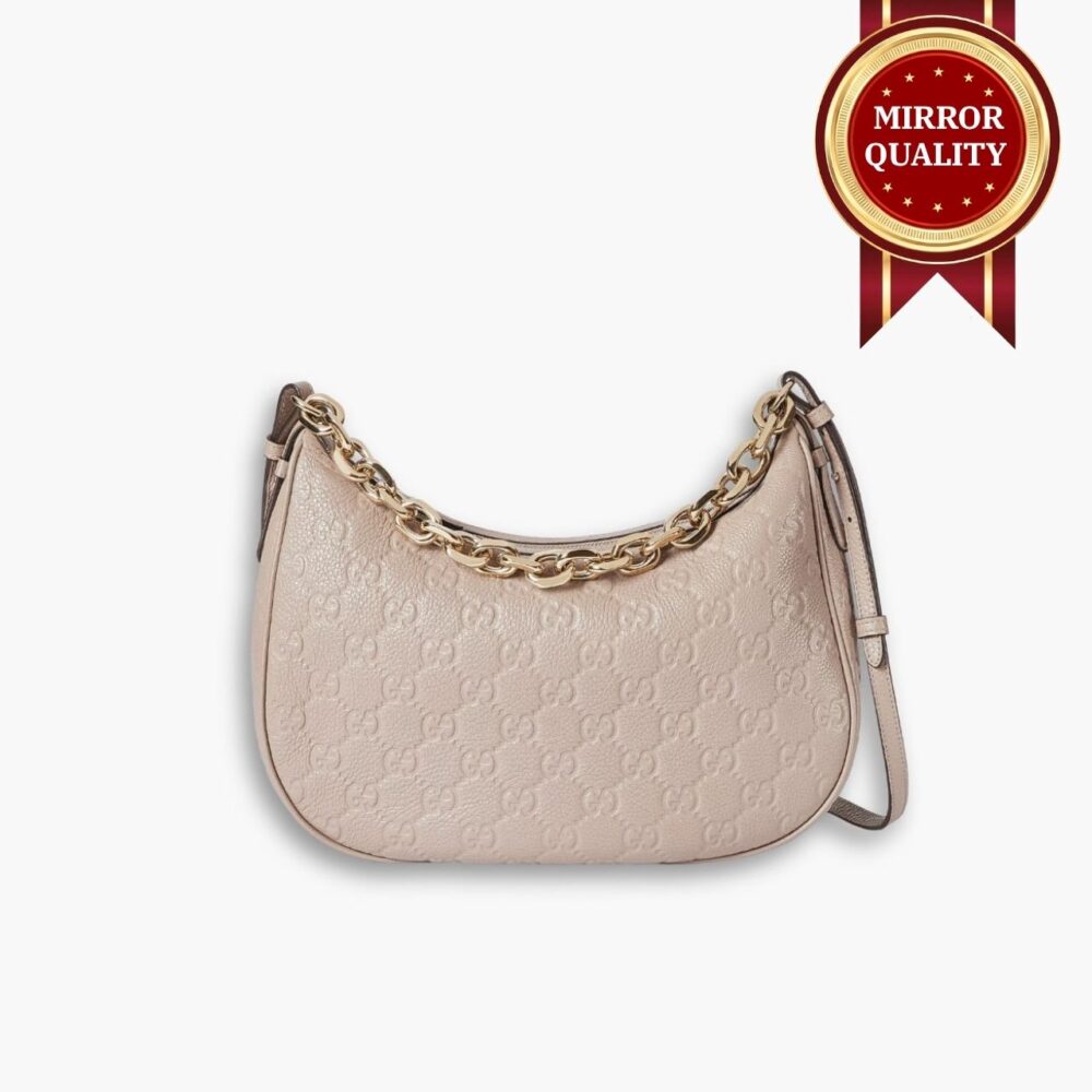Mirror Quality – Gucci GG Emblem Large Shoulder Bag Beige 25Cm 820453 AAEEM 1523