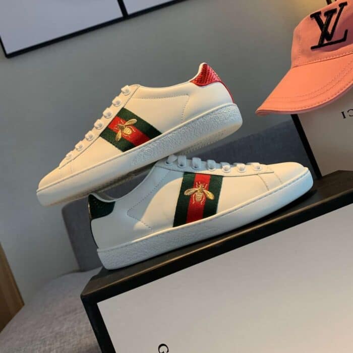 Gucci Ace Embroidered Bee 43194202JP09064 - Image 5