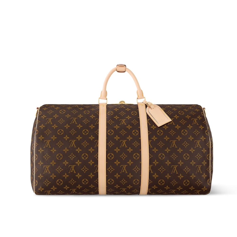 Louis Vuitton Monogram Keepall Bandoulière 55Cm Brown M41414