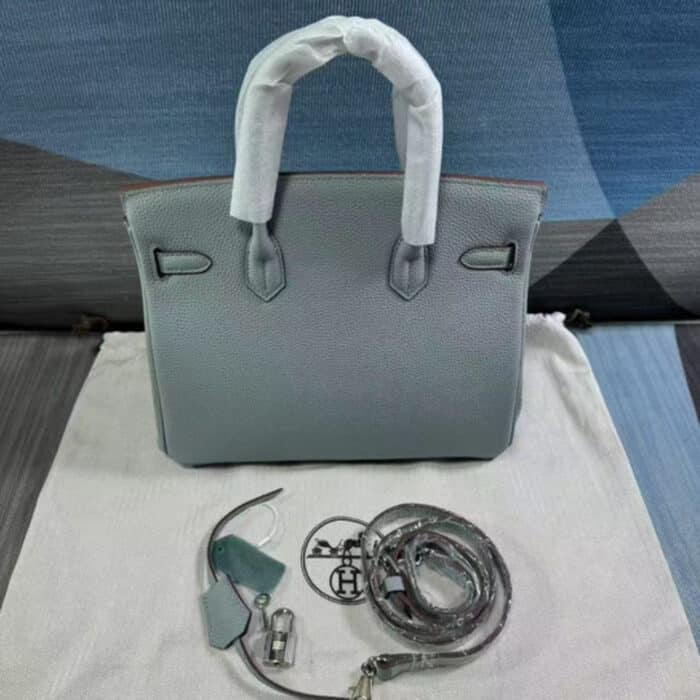 Hermes Birkin 30 Bag Epsom Silver Hardware Blue 30Cm - Image 3