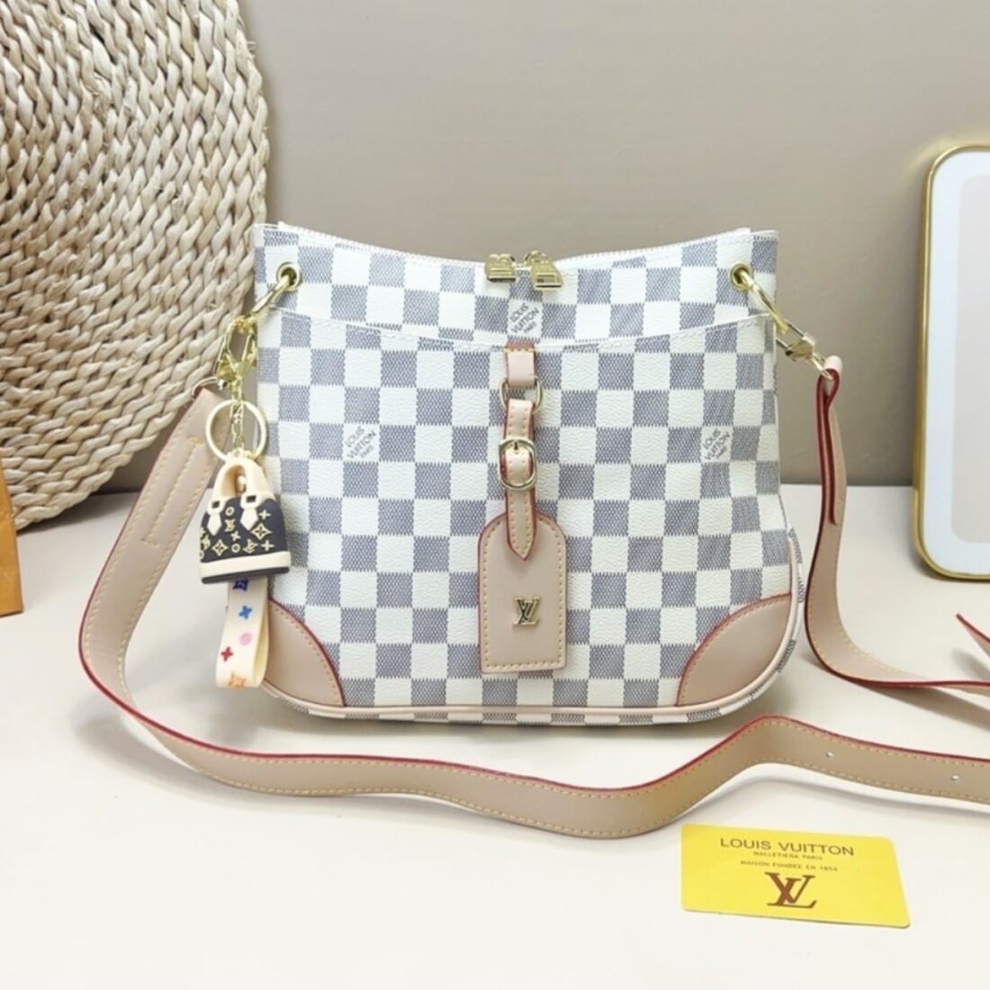 Louis Vuitton Odéon Shoulder Bag Damier Azur 26 cm - Image 2