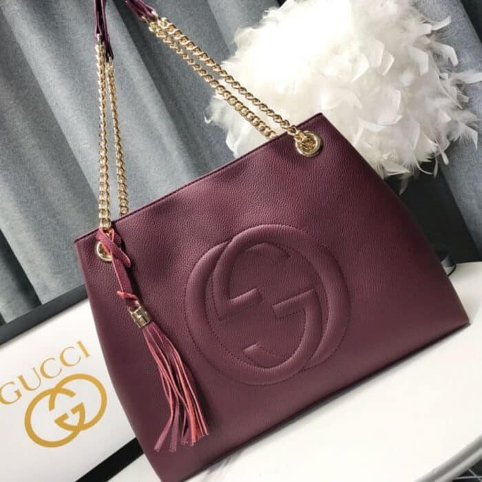 Gucci Soho Shoulder Bag Dark Red 38Cm - Image 2