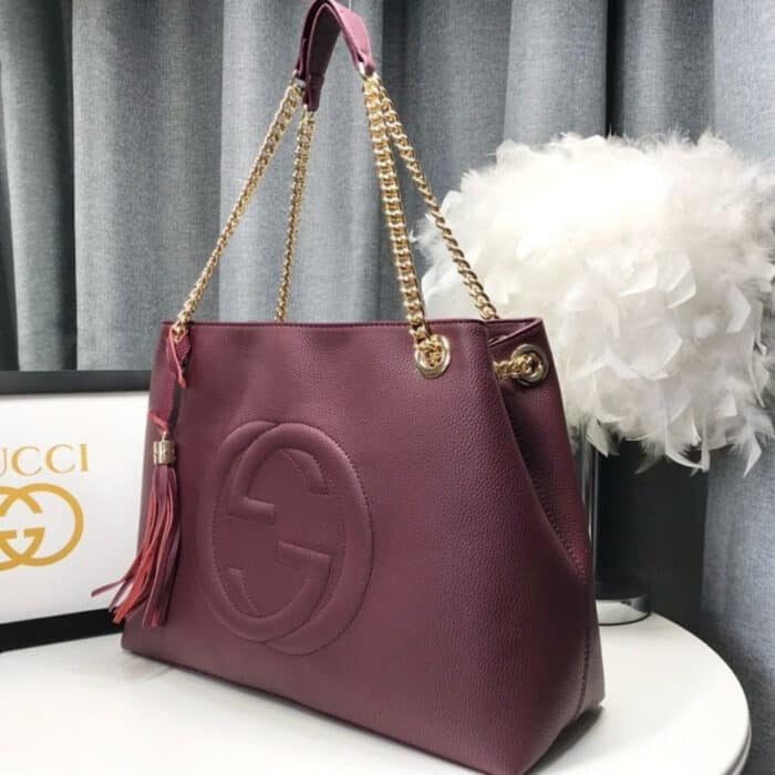 Gucci Soho Shoulder Bag Dark Red 38Cm - Image 3