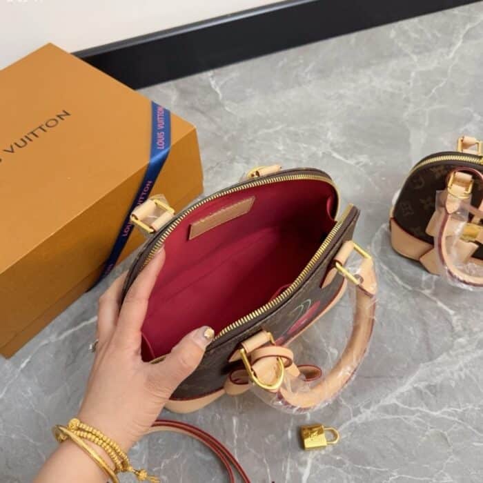 Louis Vuitton X Takashi Murakami Monogram Cerise Nano Alma Brown 16Cm M13416 - Image 6