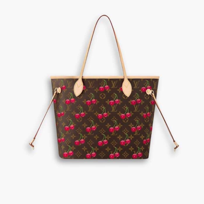 Louis Vuitton X Takashi Murakami Monogram Cerise Neverfull MM Brown 31Cm M13263