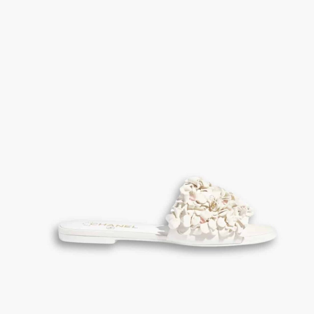 Chanel Mules Suede Kidskin And Strass White G46231 B19043 NAEYA
