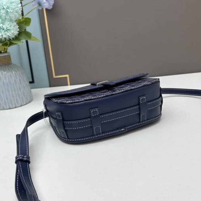 Goyard Goyardine Belvedere PM Messenger Bag Navy 22cm - Image 3