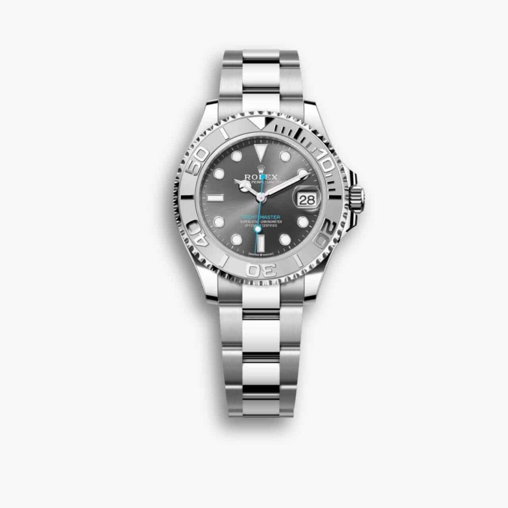 Rolex Yatch Master Black Dial Oystersteel Platinum Watch 37mm 268622 0002