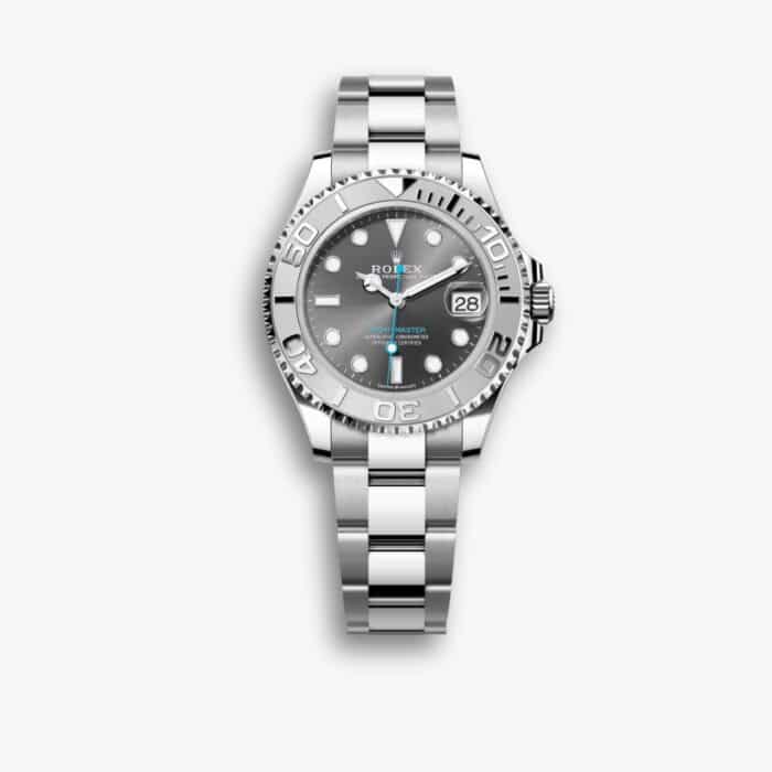Rolex Yatch Master Black Dial Oystersteel Platinum Watch 37mm 268622 0002