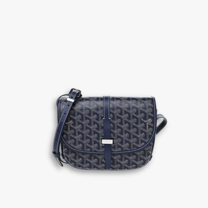 Goyard Goyardine Belvedere PM Messenger Bag Navy 22cm