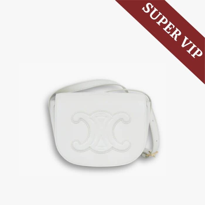 Super Vip 1:1 - Celine Folco Cuir Triomphe In White