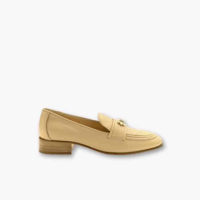 Chanel 20B Quilted Boy Lego Loafers Beige