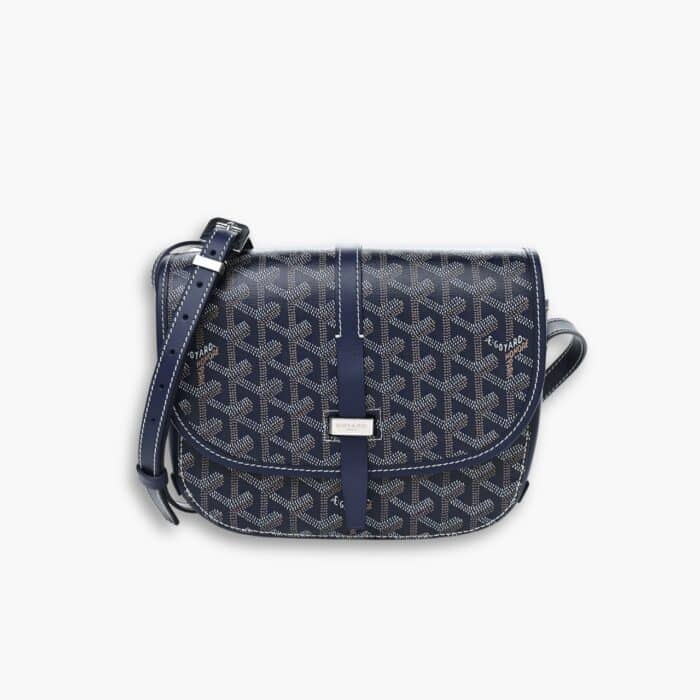 Goyard Goyardine Belvedere PM Messenger Bag Navy 22cm