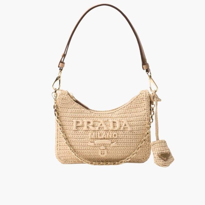 Prada Re Edition Crochet Bag Natural 22cm 1BC204 2M2T F0018 V JUO