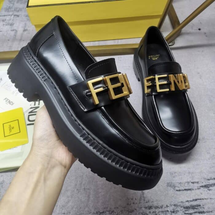 Fendi Fendigraphy Black Loafers 8D8383 69F F0QA1 - Image 2