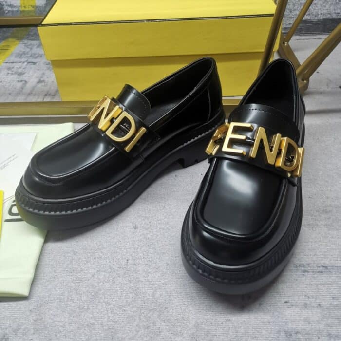 Fendi Fendigraphy Black Loafers 8D8383 69F F0QA1 - Image 4