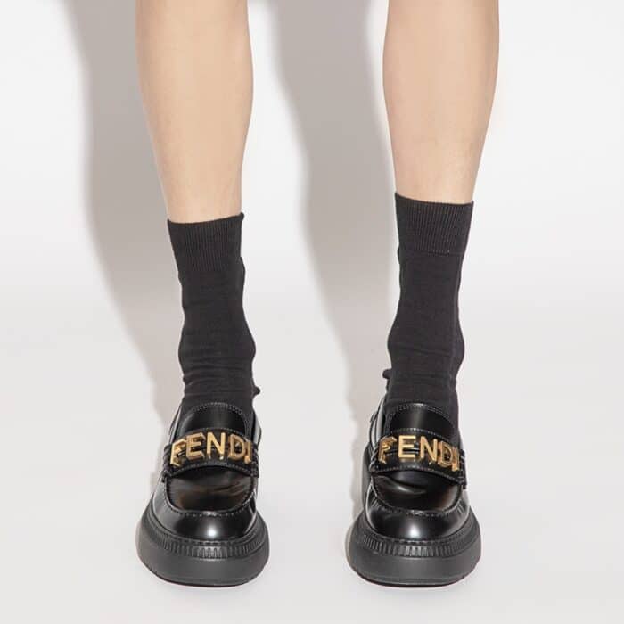 Fendi Fendigraphy Black Loafers 8D8383 69F F0QA1 - Image 5
