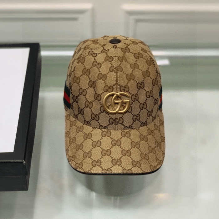 Gucci GG Canvas With Web Baseball Cap Brown - Image 5