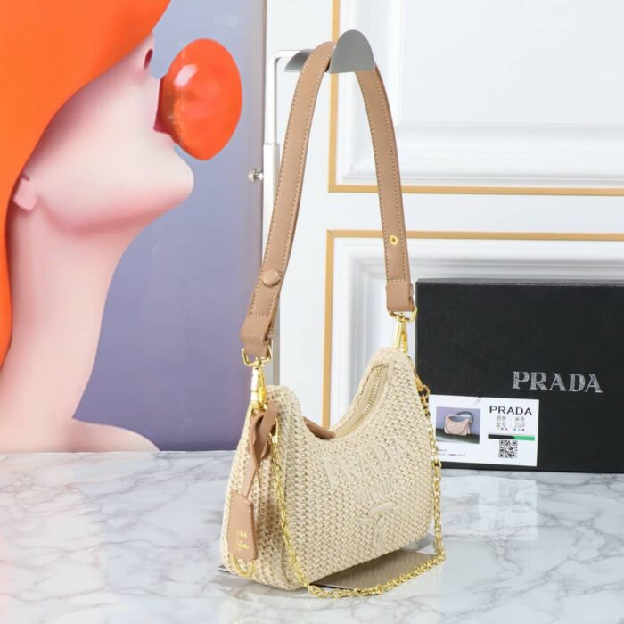 Prada Re Edition Crochet Bag Natural 22cm 1BC204 2M2T F0018 V JUO - Image 4