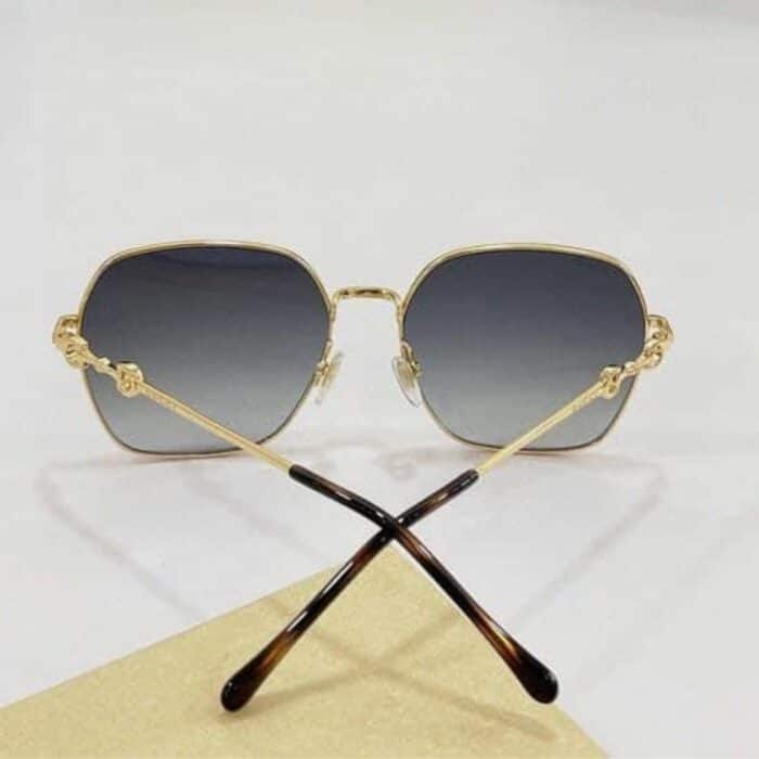 Gucci Square Frame Sunglasses Gold Metal Frame ‎648494 I3330 8012 - Image 5
