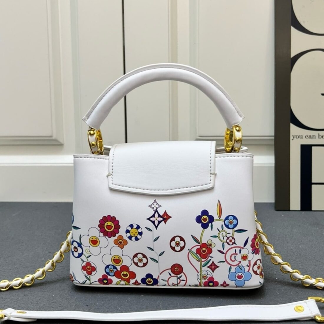 Louis Vuitton x Murakami Capucines East West Mini White 21Cm M13246 - Image 3