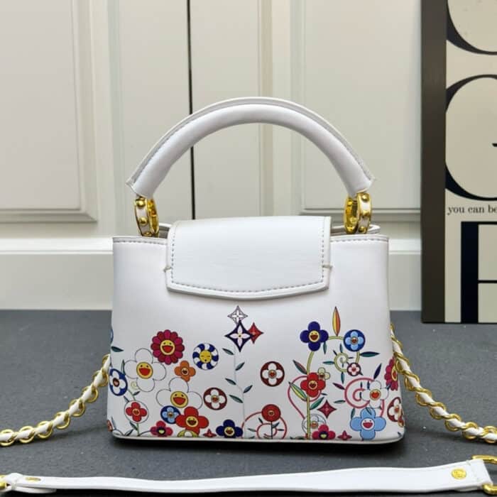 Louis Vuitton x Murakami Capucines East West Mini White 21Cm M13246 - Image 3