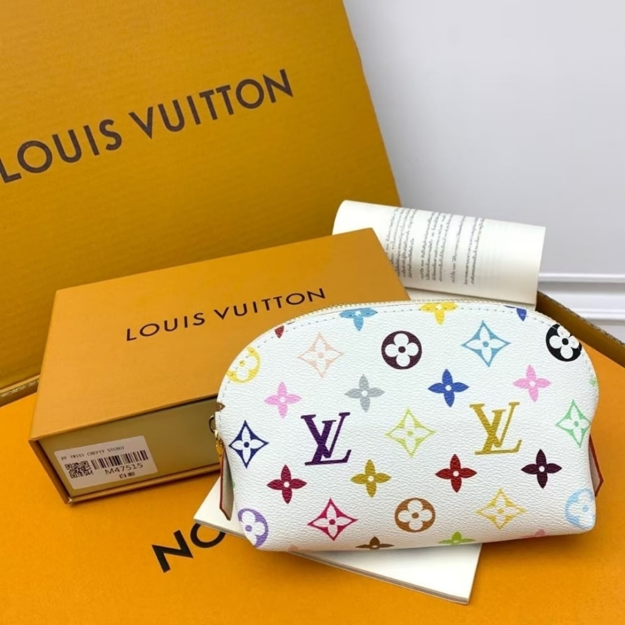 Perfect Match: Louis Vuitton TM Keepall Bandouliere Multicolored 45cm X Louis Vuitton TM Cosmetic Pouch 19cm - Image 6