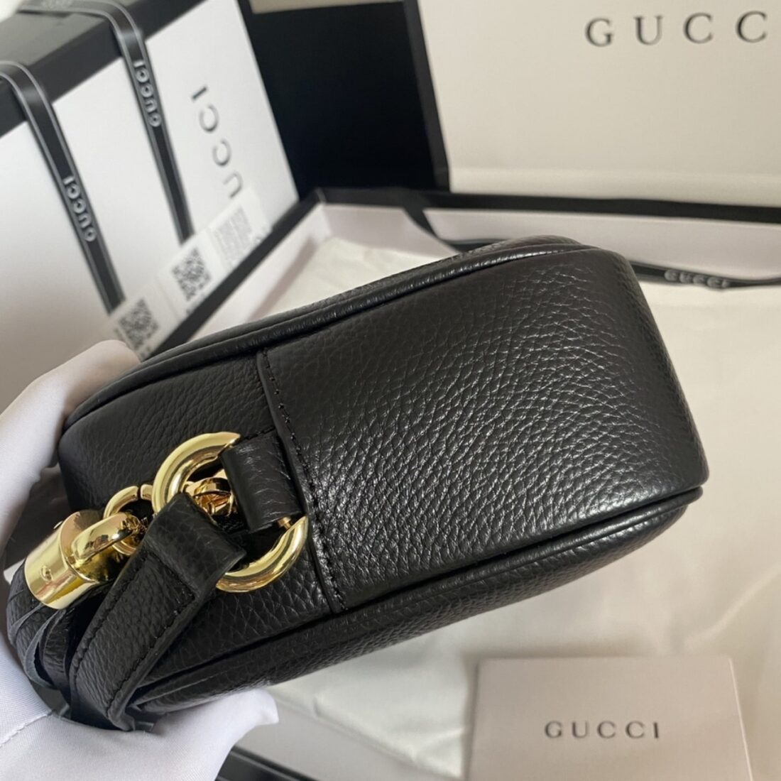 Gucci Soho Small Leather Disco Bag Black 21Cm 308364 A7M0G 1000 - Image 4