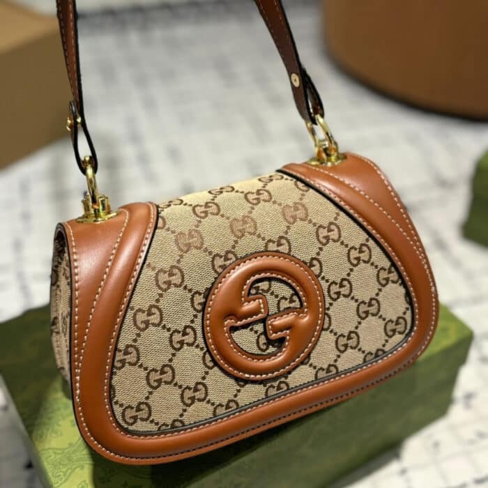 Gucci Blondie Mini Shoulder Bag Beige And Brown 22Cm 815700 HAAKG 9755 - Image 2