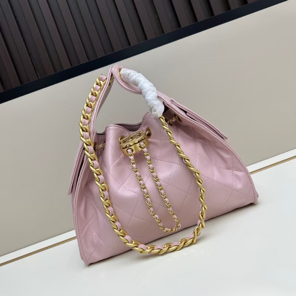 Alternative view of Chanel 25 Small Handbag Grained And Gold Tone Metal Pink 26Cm AS5293 B20304 NAGEO