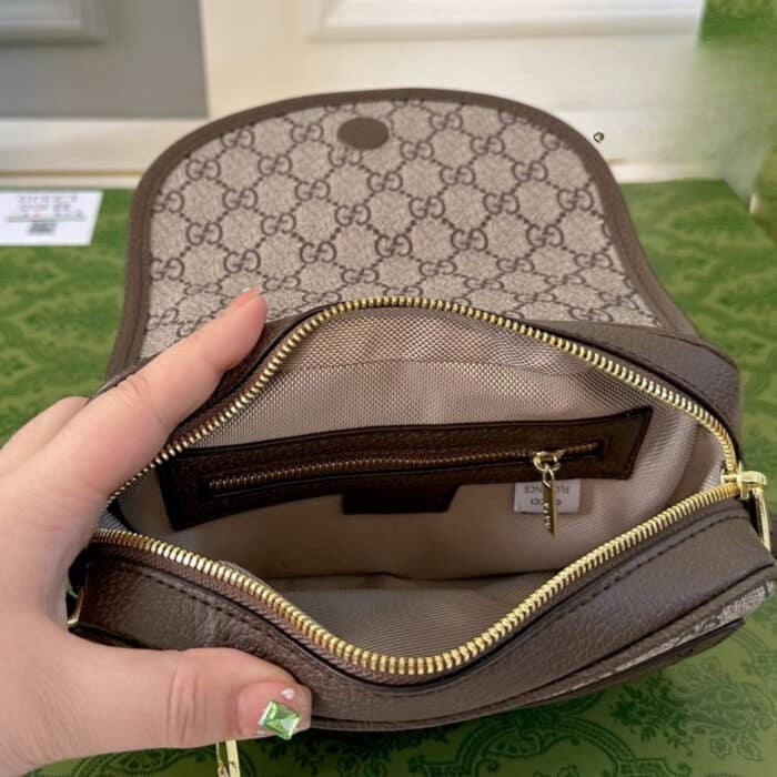 Gucci Ophidia Mini Shoulder Bag Beige And Dark ‎19Cm 772239 FACUJ 8745 - Image 6