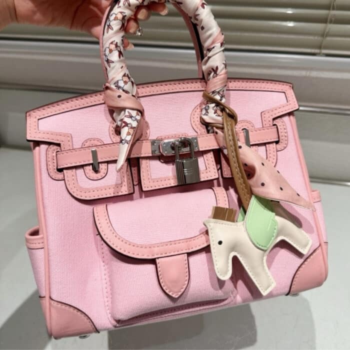 Hermès Birkin 25 Cargo Travel Bag Pink 25Cm - Image 2