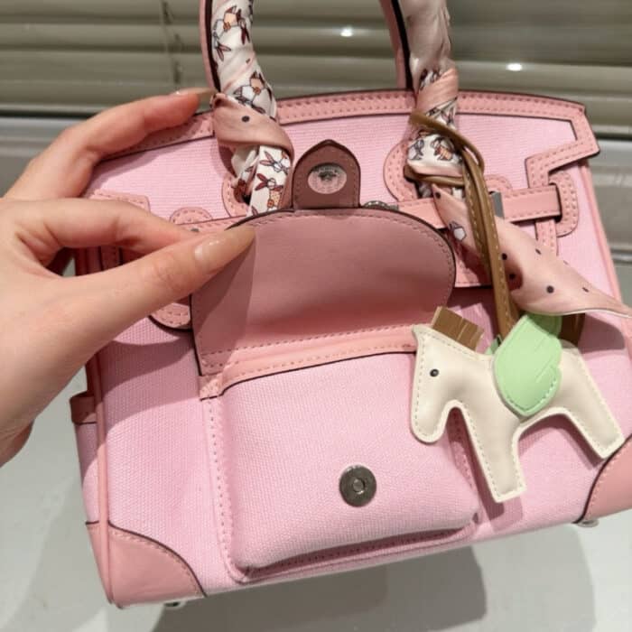 Hermès Birkin 25 Cargo Travel Bag Pink 25Cm - Image 5