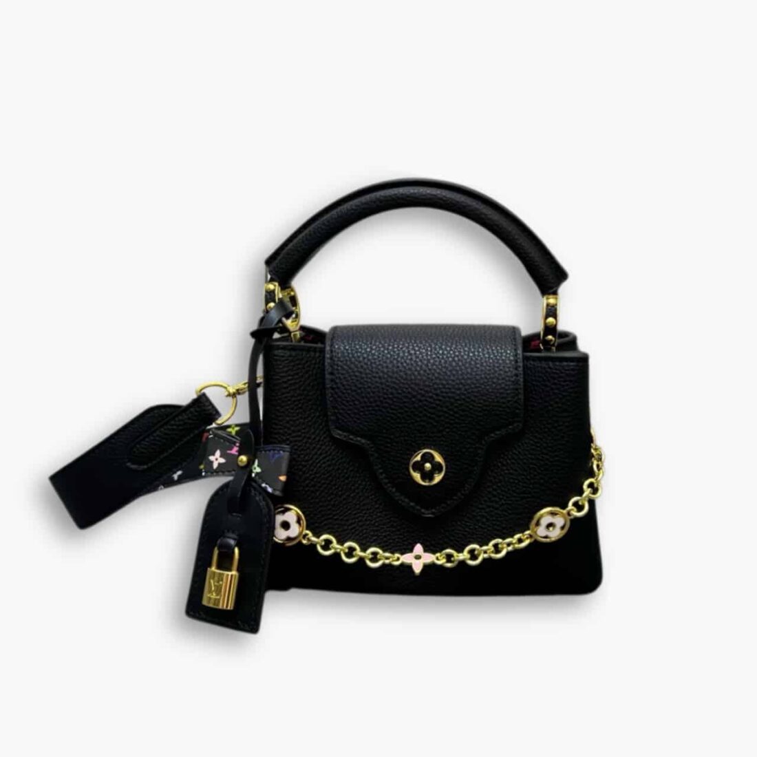 Louis Vuitton x Takashi Murakami Capucines BB Black 21Cm